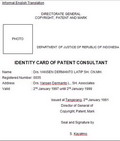 click here to view more detail of IDENTITY CARD OF PATENT CONSULTANT